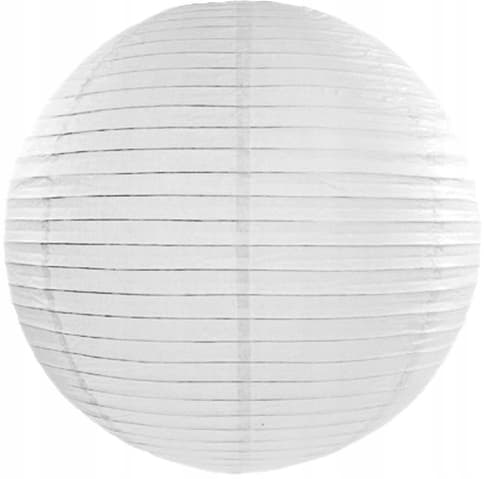 Rund papperslykta, 35 cm, vit, 1 st.