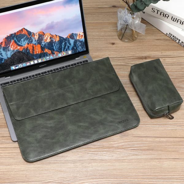 BÆRBAR TIL TABLET/NOTEBOOK MØRKEGRØN 13" + MINI TASKE