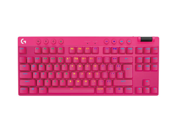 Logitech PRO X TKL-tastatur, lyserødt