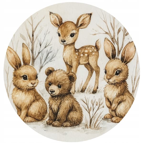 Barnpyjamas BOMULL 98 med knapp för SJUKHUSET BEIGE DEER
