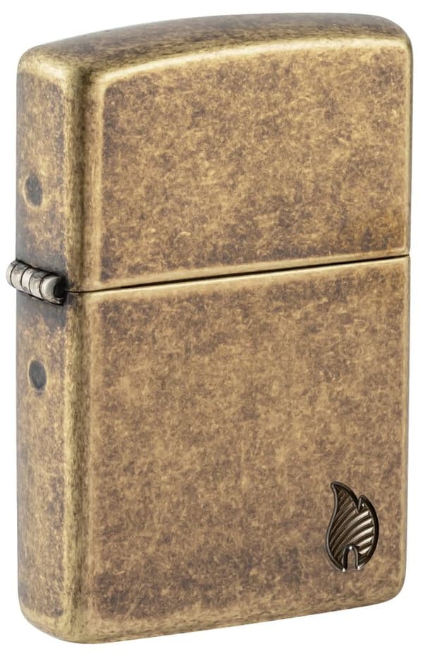Zippo tändarset ARMOR FLAME ANTIQUE BRASS Presentnummer 2