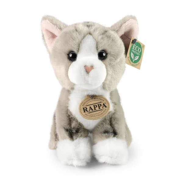RAPPA 222595 Plysch Gra Katt 18 cm