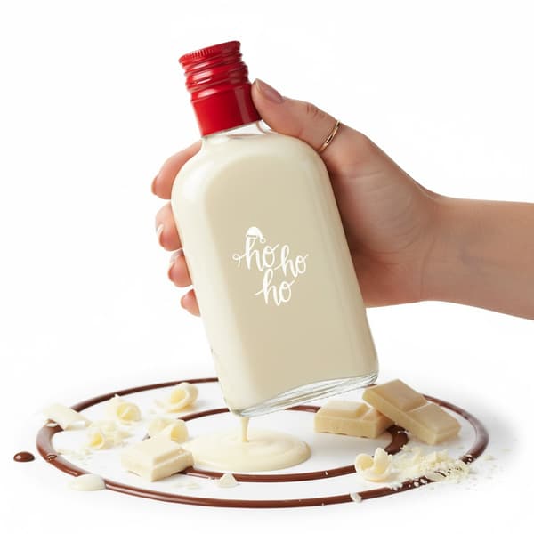200ml FLASK MED TRYCK för vin och tinkturer JULFLASKOR