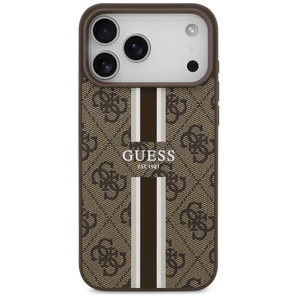 Guess 4G Printed Stripes MagSafe - iPhone 17 Pro Max cover (brun)