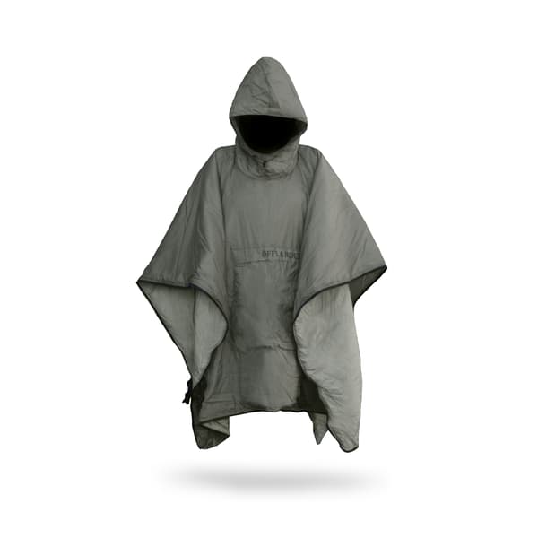 Leirintäponcho OFFLANDER vedenpitävä harmaa