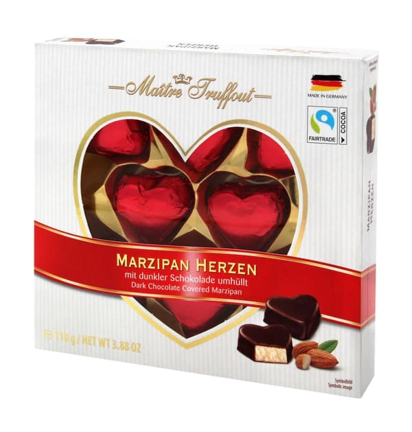 MaitreTruffout Marsipanhjärtan 110 g