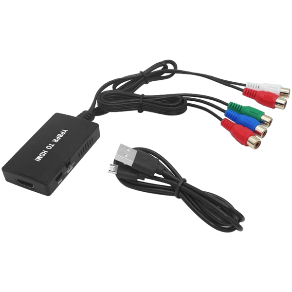 Konverter fra YPbPr til HDMI Komponent videoadapter L/R Audio 5x RCA