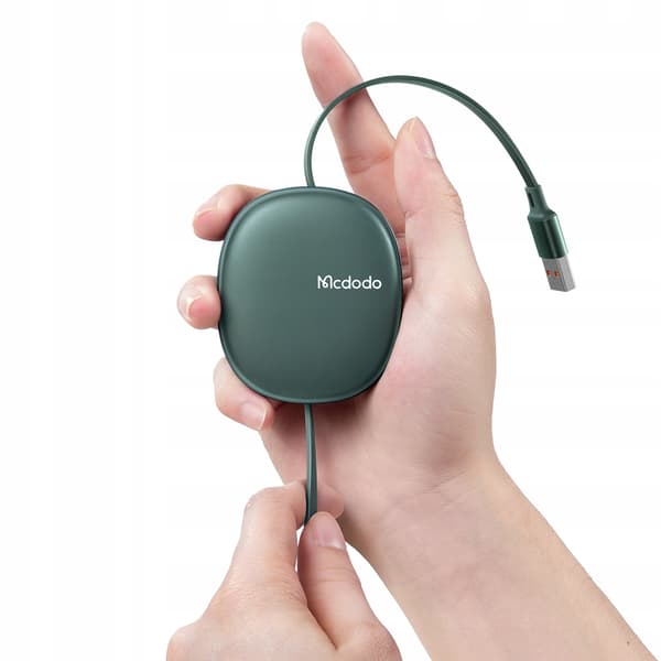 Mcdodo Udtrækkeligt Telefonkabel til iPhone / Micro USB / USB-C 3i1 66W Grøn