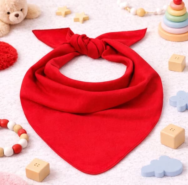 Triangulär bomullsbandana, röd