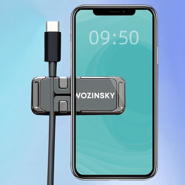 Wozinsky Magnetisk Telefonhållare med Kabelorganiserare (WMCDO-B1)
