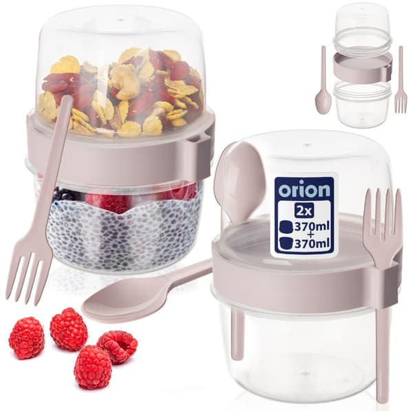 Yoghurtkopp med sked lunchlåda 370 ml 2 st