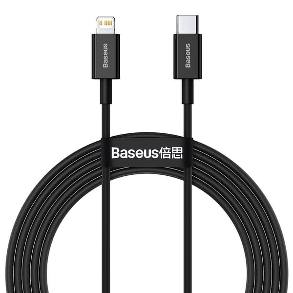 Baseus Superior -sarjan USB-C - Lightning -kaapeli, 20W, PD, 2m (musta)