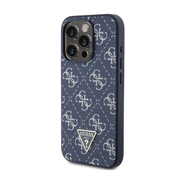 Guess 4G Triangle Metal Logo - iPhone 15 Pro cover (blå)
