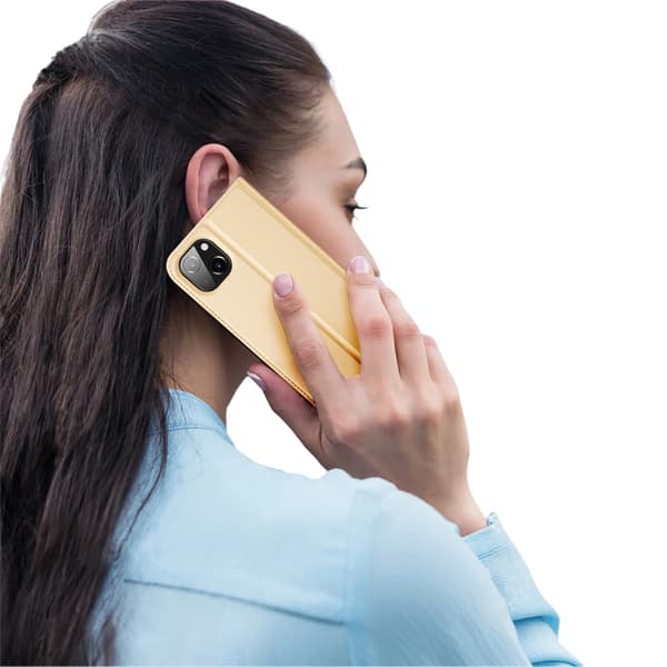 Dux Ducis Skin Pro Hölsterfodral med Flip iPhone 14 Plus Guld