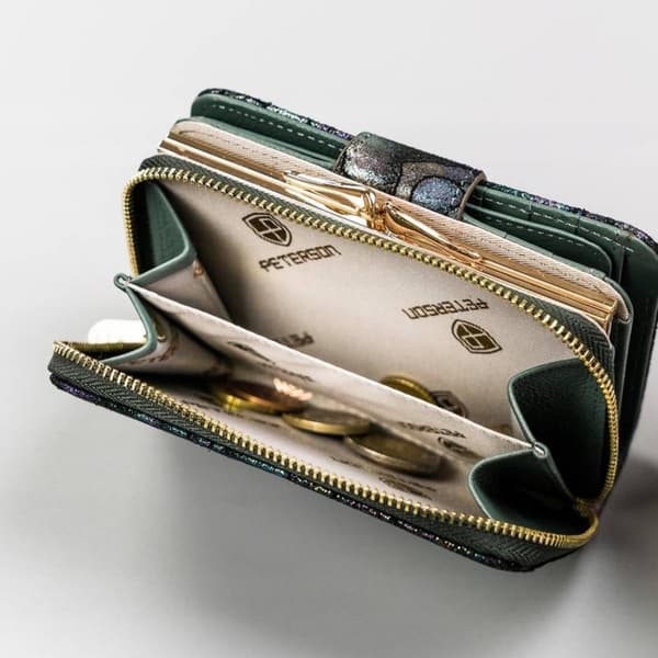 Peterson PTN 425214-BF SILVER Dame Læderpung