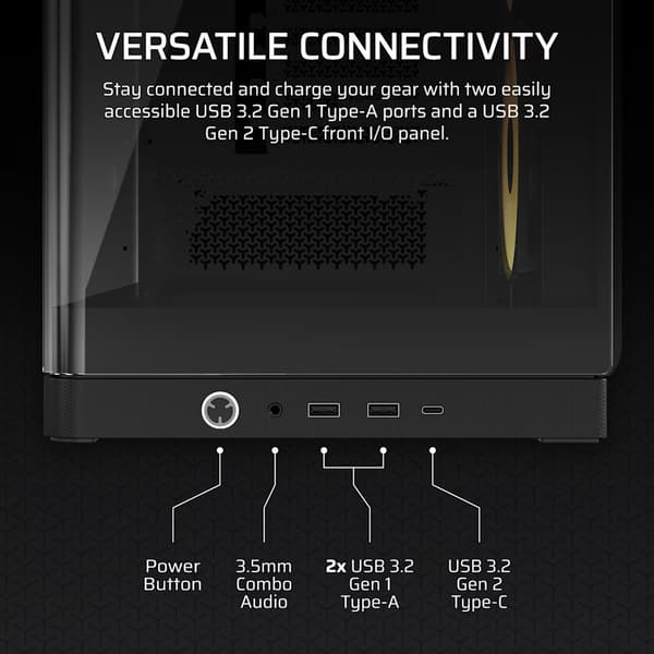 Corsair Frame 4500X RS-R ARGB TG Midi-datorchassi Svart