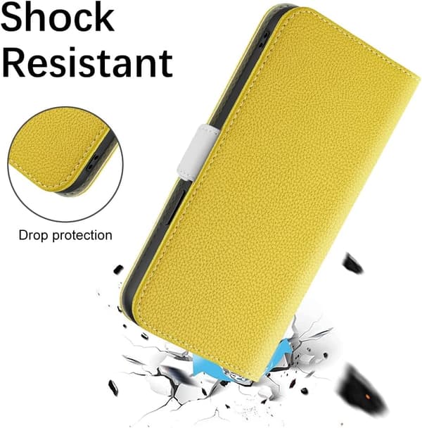 GULT ETUI TIL IPHONE 14 MAX 6,7' LÅSBAR LANYARD