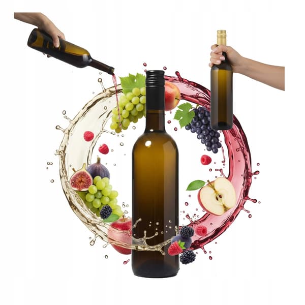 5x flaskor VINOLJA 750ml med skruvkork glasflaska för vin 5 st.