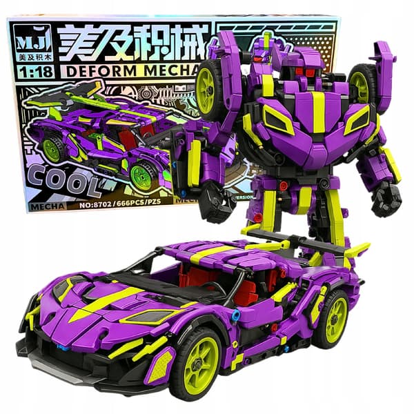 Rakennuspalikat Auto Robotti 2 in 1