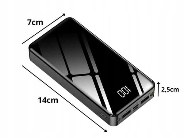 powerbank 20000 mAh 2LED (100)