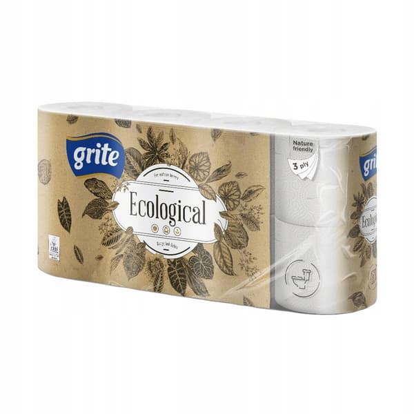 økologisk toiletpapir 8 ruller Grite