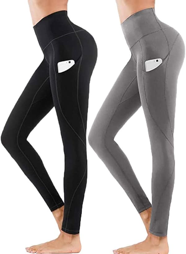 2-PAK SORTE SPORTSLEGGINGS S. XL