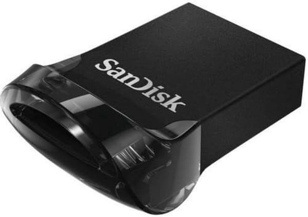 SanDisk Cruzer Ultra Fit USB 64GB 3.2 Gen1 300MB/s Sort