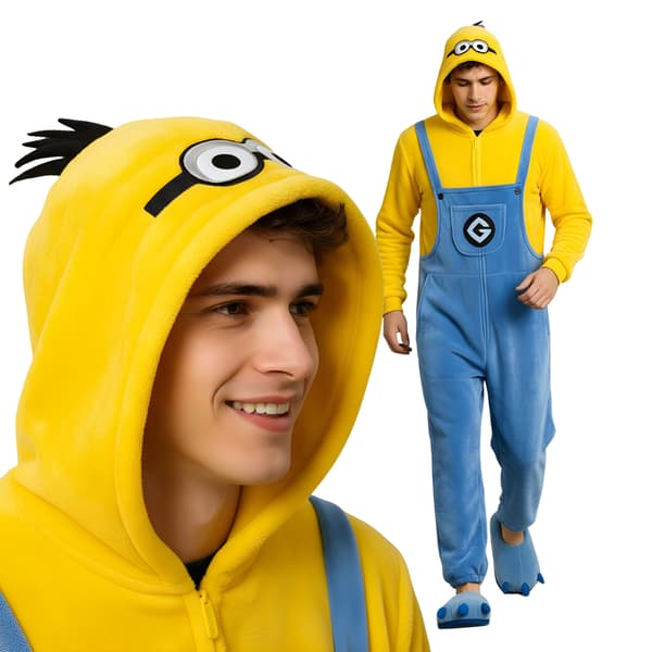Kigurumi-pyjamas Minion-kostym M 155-165cm