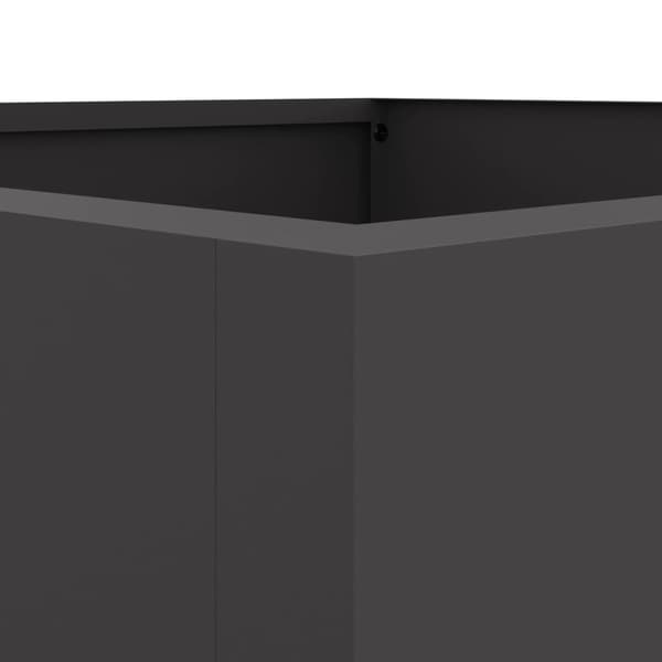 vidaXL plantekasse, sort, 42x38x75 cm, stål