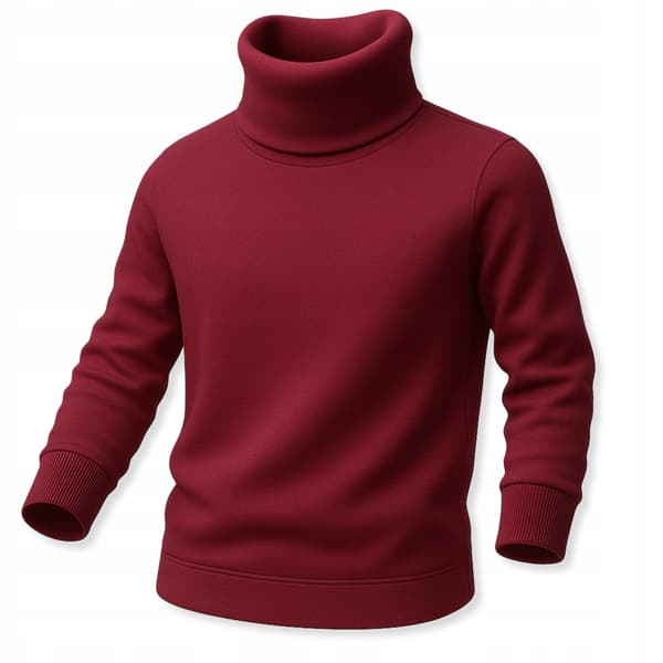 Barn varm höghalsad sweatshirt 110 vinröd blus