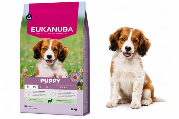 EUKANUBA Puppy Junior Small Medium Lamm Ris Torrfoder 12 kg