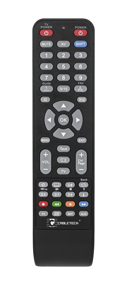 Cabletech universel programmerbar fjernbetjening 4 i 1