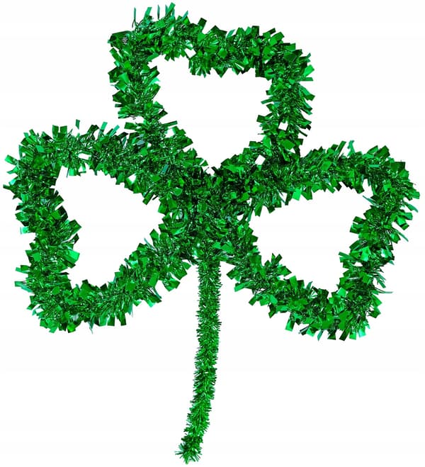 Dekorativ grøn kløver St. Patricks dag julepynt 29x35cm