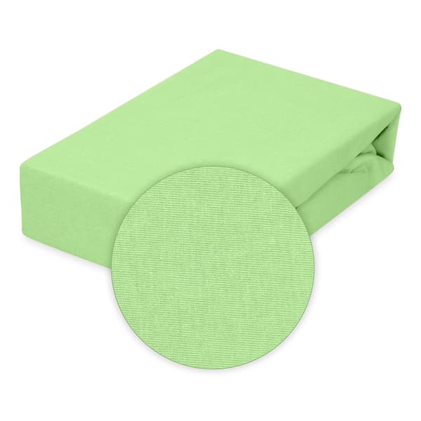 Jersey-stræklagen 70x140x10 PREMIUM Lime