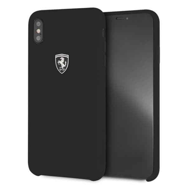 Ferrari Hardcover FEOSIHCI65BK iPhone Xs Max sort/sort silikone Off track
