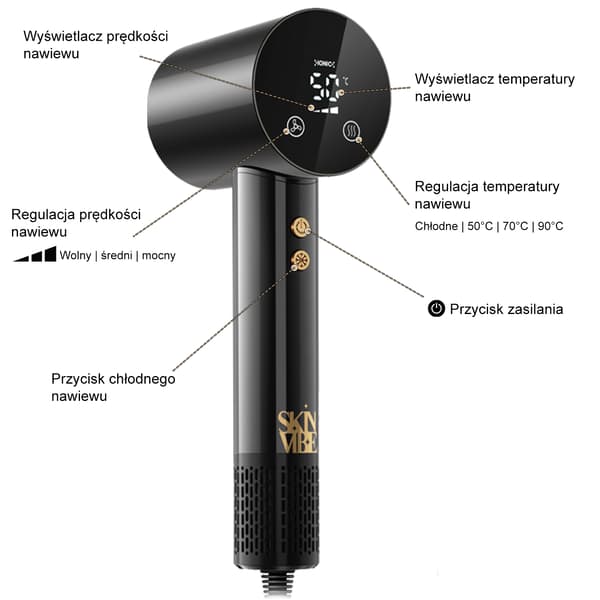Hårtork SkinVibe Libra AirLoom vit