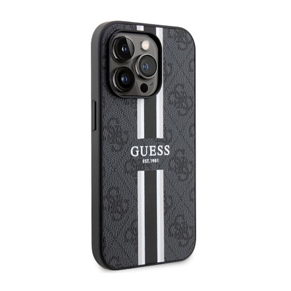Guess 4G Printed Stripes MagSafe - iPhone 14 Pro Max cover (sort)