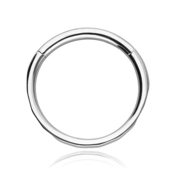 Titanium clickerring, slebet - sølv - TK-061 1.2/10