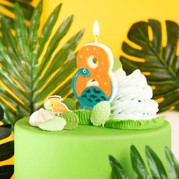 Kagelys Nummer 8 OTTE Dino DINOSAUR