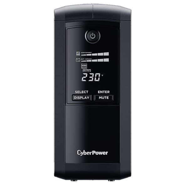 CyberPower VP1000ELCD-FR UPS, 1 kVA, musta