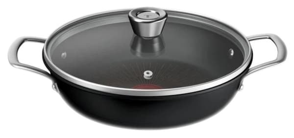 TEFAL Excellence+ Stegepande med låg 24 cm G3308802 Sort og sølv