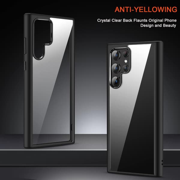 ETUI TIL SAMSUNG GALAXY S22 ULTRA 5G TRANSPARENT RAMME SORT
