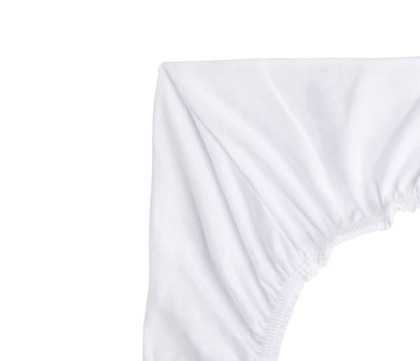 SPJÄLLBÄDDSLAKAN JERSEY VIT 90X40CM