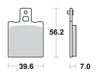 SBS Bromsbelägg KH47 Street Standard keramiikka musta