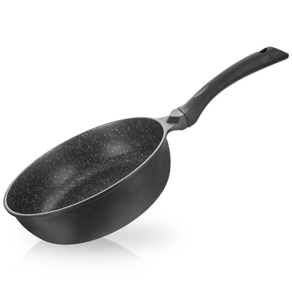 Djup, hög stekpanna i granit, stor, 28 cm