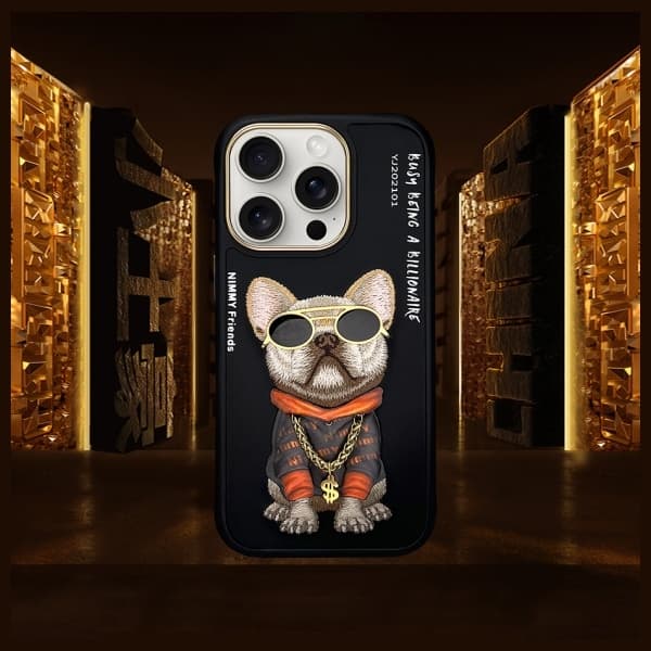 Nimmy iPhone 16 Pro Max 6.9 Cover Sort/Sort Briller Cool Hund
