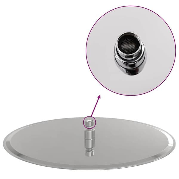 vidaXL Regnduschmunstycke 304 rostfritt stål 40 cm runt