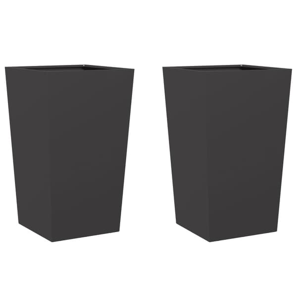 vidaXL haveplantekasser, 2 stk., sorte, 45x45x75 cm, stål