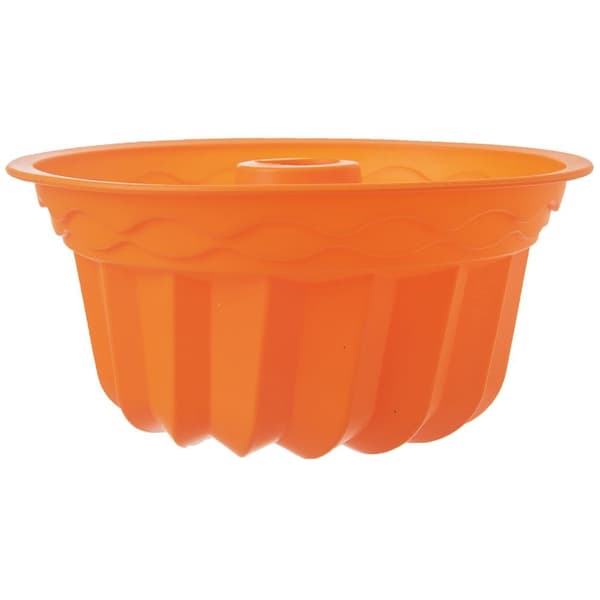 Babkaform i silikone med rør orange SILLINIE 23,5 cm