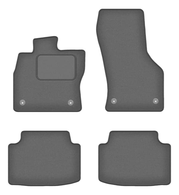 Velour grafit bilmåtter til: Volkswagen Tiguan II crossover (2015-)